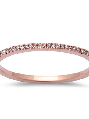 .15ct Diamond 14kt Rose Gold Eternity Wedding Band size 6.5