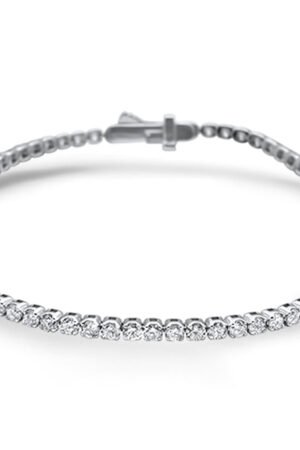 <span style="color:purple">SPECIAL!</span>3.01ct 14KT White Gold Diamond Diamond Tennis Bracelet 7" Long