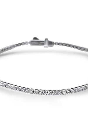 <span style="color:purple">SPECIAL!</span> 2.08ct 14KT White Gold Diamond Diamond Tennis Bracelet 7" Long