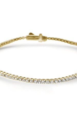 <span style="color:purple">SPECIAL!</span> 1.98ct G SI 14KT Yellow Gold Diamond Tennis Bracelet 7"