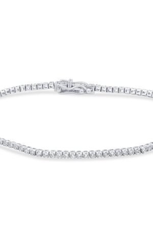 <span style="color:purple">SPECIAL!</span> 1.51ct G SI 14k White Gold Diamond Tennis Bracelet 7"