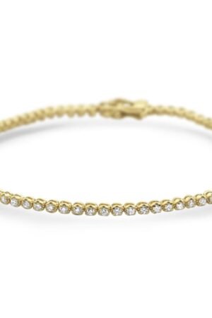 <span style="color:purple">SPECIAL!</span> 1.00ct 14K Yellow Gold Trendy Diamond Tennis Bracelet 7"