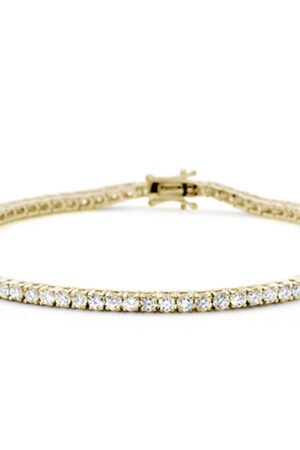 <span style="color:purple">SPECIAL!</span>1.97ct 14KT Yellow Gold Diamond Tennis Bracelet 7"