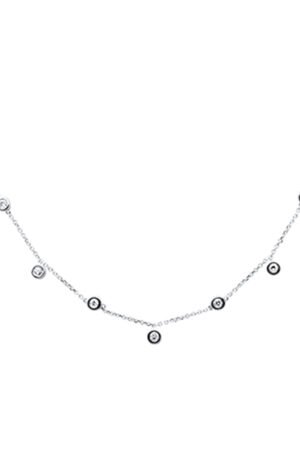 <span>DIAMOND CLOSEOUT! </span> .37ct G SI 14K White Gold Diamond by the Yard Necklace 18"