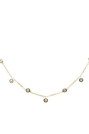<span>DIAMOND CLOSEOUT! </span> .36ct G SI 14K Yellow Gold Diamond by the Yard Necklace 18"