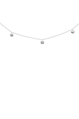 <span style="color:purple">SPECIAL!</span> .26ct G SI 14K White Gold Diamond Drop Style Diamond by the Yard Pendant Necklace 18"