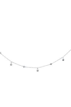 <span style="color:purple">SPECIAL!</span> .22ct G SI 14K White Gold Diamond Diamond By the Yard Pendant Necklace 18"