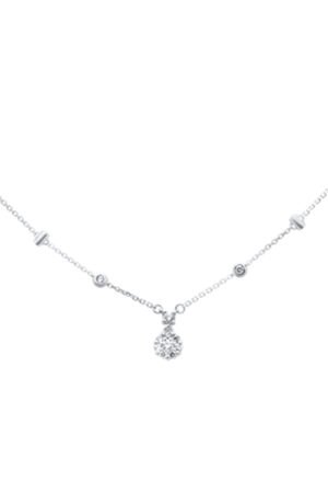 <span>DIAMOND CLOSEOUT! </span>.32ct G SI 14K White Gold Diamond Round Shaped Dia by the Yard Pendant Necklace